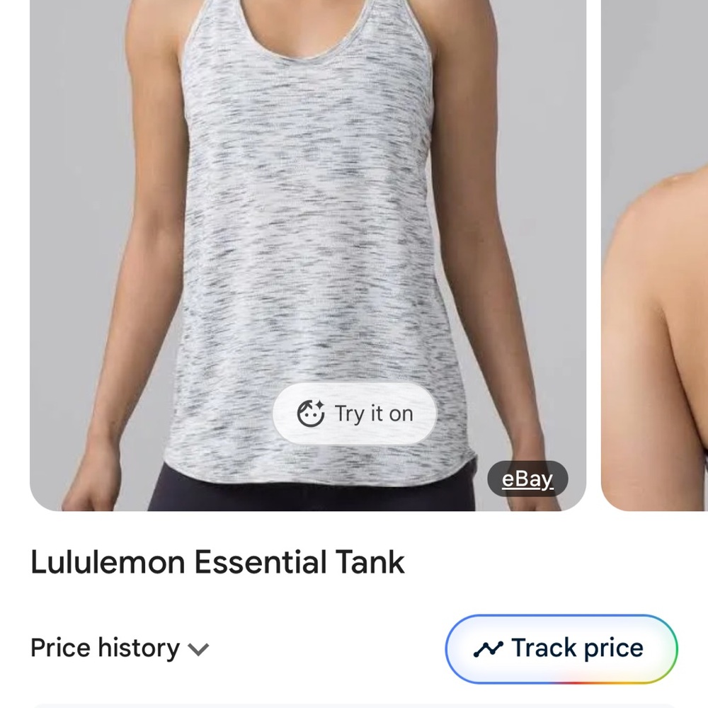 lululemon athletica Heathered Gray Tank Top